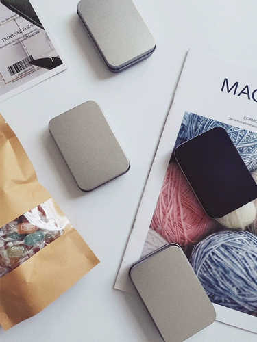 Матовая жестяная коробка, прямоугольная сумка-органайзер, маленькая упаковка, делается под заказ