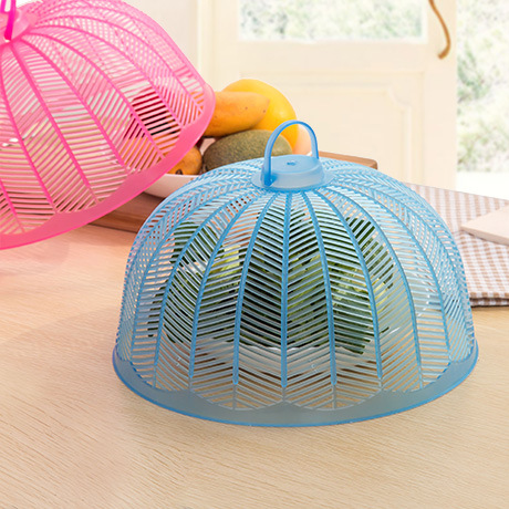 Colorful environmental protection plastic dining table cover meal cover kitchen anti-fly and insect-proof vegetable cover round cover vegetable cover food cover