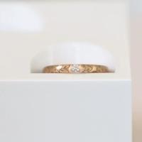 2,5 Внешний бриллиант 18K Абрикосовый желтый/платина 44-58