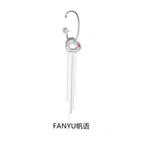 HeyJewel original sail language heart balloon design sense tassel sterling silver earrings to send girls birthday gift earrings
