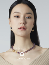 HeyJewel original design Langmu natural amethyst beaded necklace female summer design sense Niche light luxury high-end