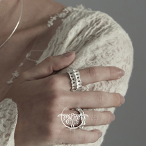 HeyJewel original design custom blackmothlab dark niche original design hollow opening ring