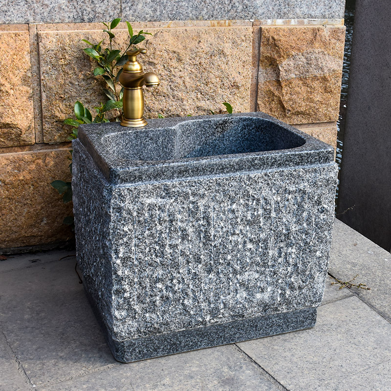 Marble mop pool stone household powder room mop pool room outdoor balcony stone mop pool sink