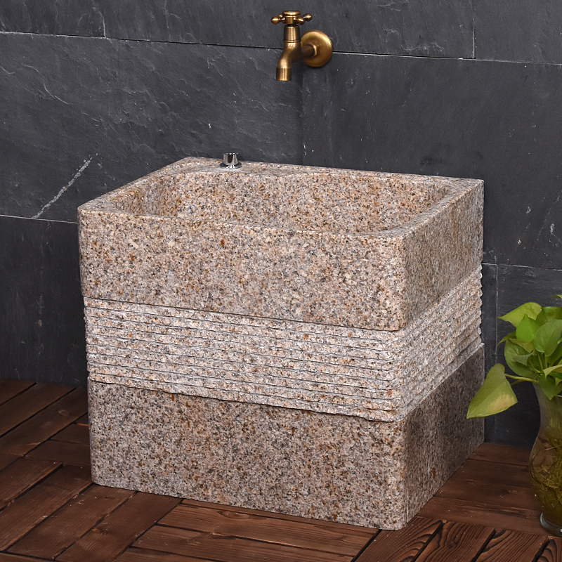 Stone Mop Pool Balcony Mound Pool Art Stone Mop Basin Pool Make-up Room Outdoor Patio Sink