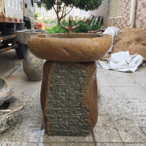 Stone pillar basin washbasin integrated floor-standing art imitation retro courtyard balcony room outdoor wash basin pool