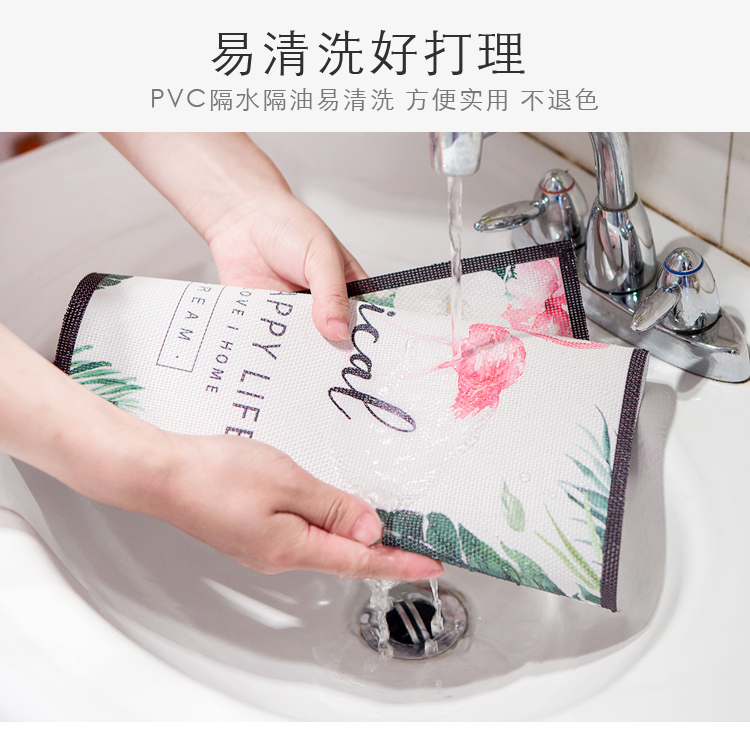 Tấm cách nhiệt pad Bàn phương Tây Bắc Âu chống nóng pad pad mat PVC cách nhiệt tấm chống thấm pad gia đình - Khăn trải bàn khăn trải bàn đỏ