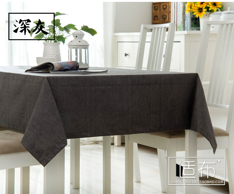 Không thấm nước màu rắn chống nóng bông hội nghị bàn trà vải bảng bàn cà phê đơn sắc khăn trải bàn đơn giản hình chữ nhật hiện đại khăn trải bàn cao cấp