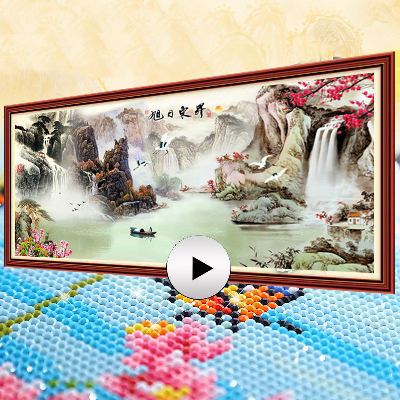 Landscape 5D crystal diamond painting full diamond living room simple modern fresh sticky diamond paste diamond cross stitch bedroom landscape