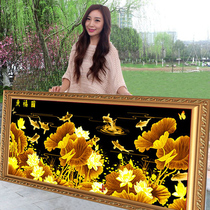 Nine fish Picture full embroidery cross stitch line embroidery 2021 new living room bedroom simple modern large hanging painting series