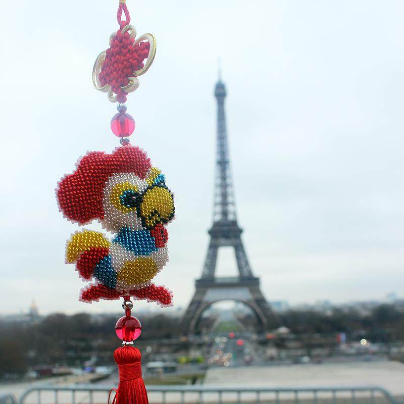 Chicken zodiac beaded beads car interior car interior cross stitch car pendant small 2021 new self peace and happiness