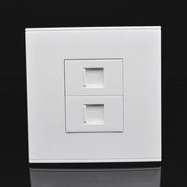 Type 86 dual-port Internet phone panel 2-digit Gigabit Category 6 computer network port voice phone socket 1 network 1 electricity