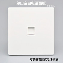 Large board single port blank telephone information panel Amp style telephone voice interface wall socket does not include module