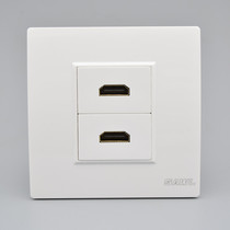 Dual-port HDMI panel type 86 multimedia wall plug female-to-female direct plug two-position 2 0 high-definition HDMI module socket