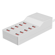 10-hole multi-port charger wireless mobile phone fast charging head studio row socket 10-port hang-up