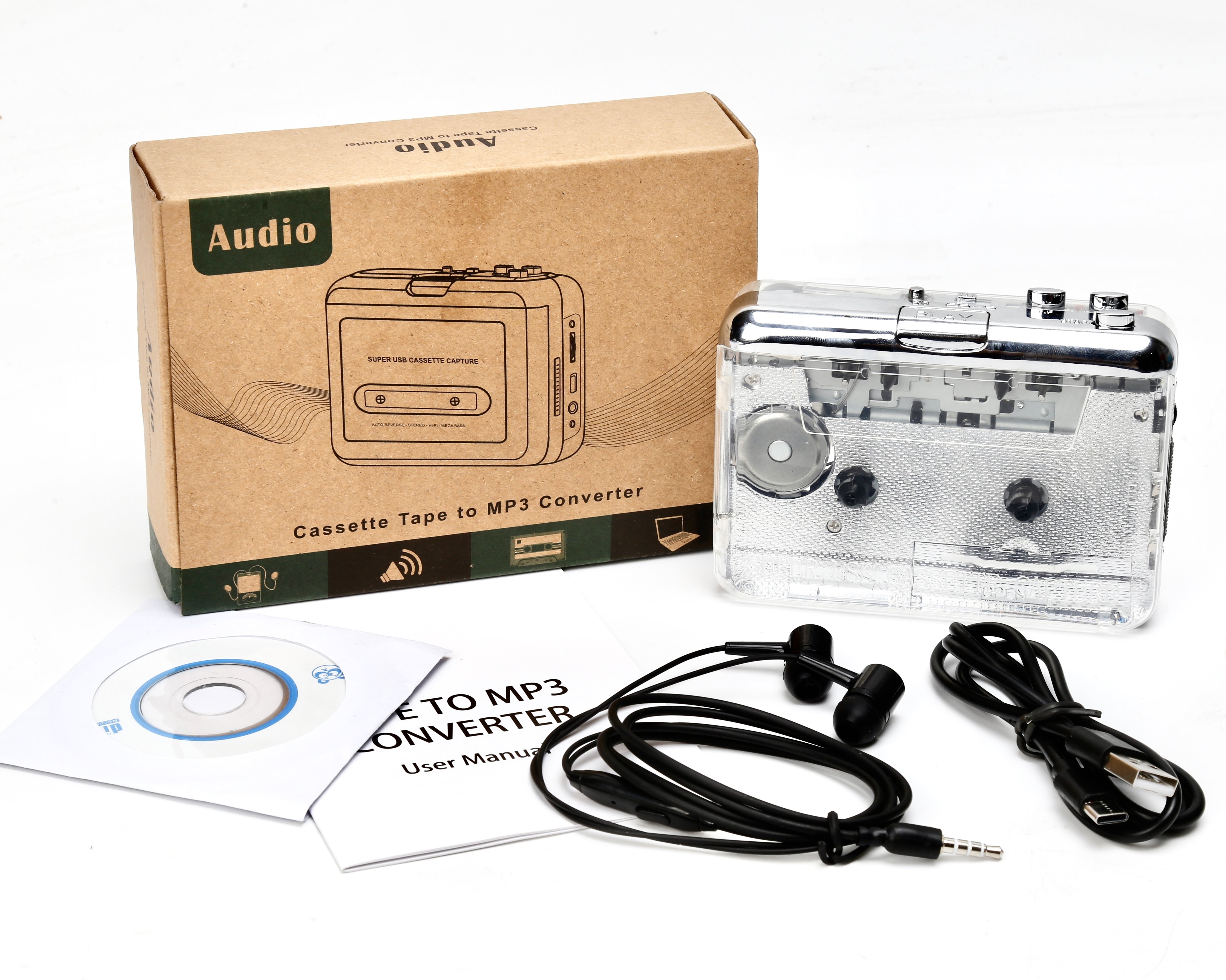 Совершенно новый ностальгический магнитофон, walkman, старомодный проигрыватель кассет, автоматическое переключение, USB-источник питания, возможность преобразования в MP3 для сохранения