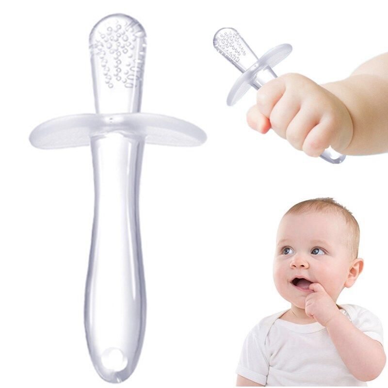 Baby grinding tooth stick soft silicone gel solid tooth holder small deer tooth bites gum baby grinding solid teeth machine 3-6-12 months toddler toy