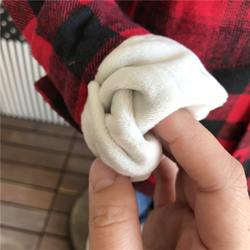 Áo sơ mi trẻ em 2018 thu đông mới phiên bản Hàn Quốc lưới siêu mềm trẻ em hoang dã tay dài cộng với áo nhung dày cho bé trai sơ mi đẹp cho bé trai