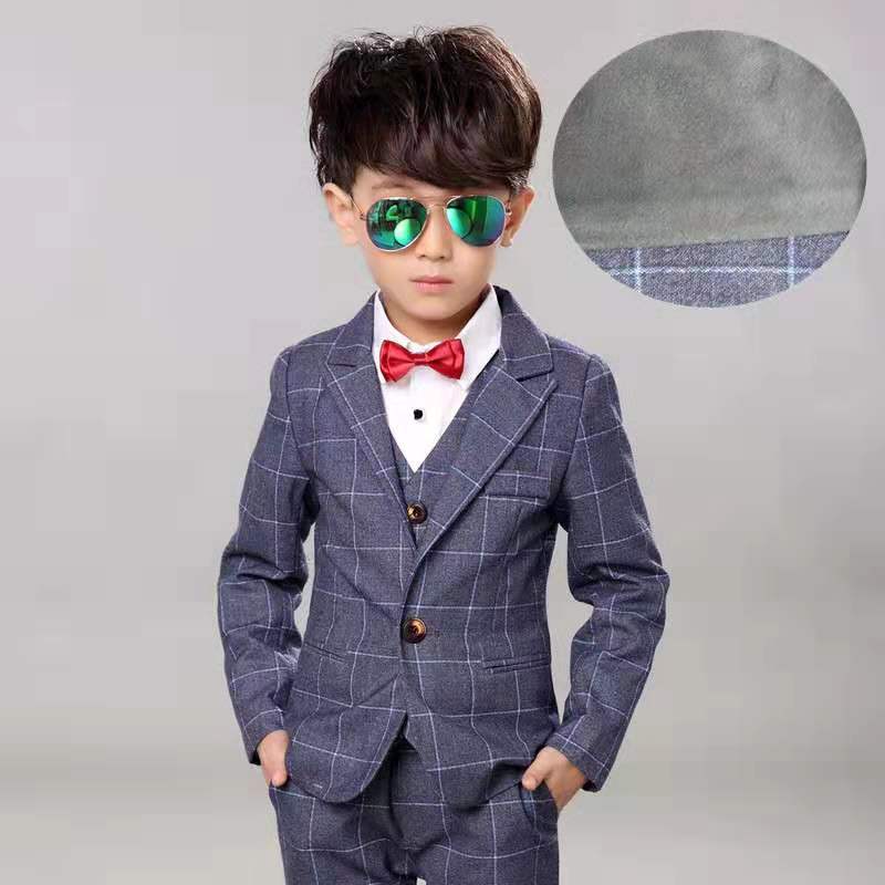 Childrens đẹp trai váy phù hợp với tiếng Anh bé trai nhỏ phù hợp với con ba mảnh bộ mùa xuân và mùa thu boy hoa con