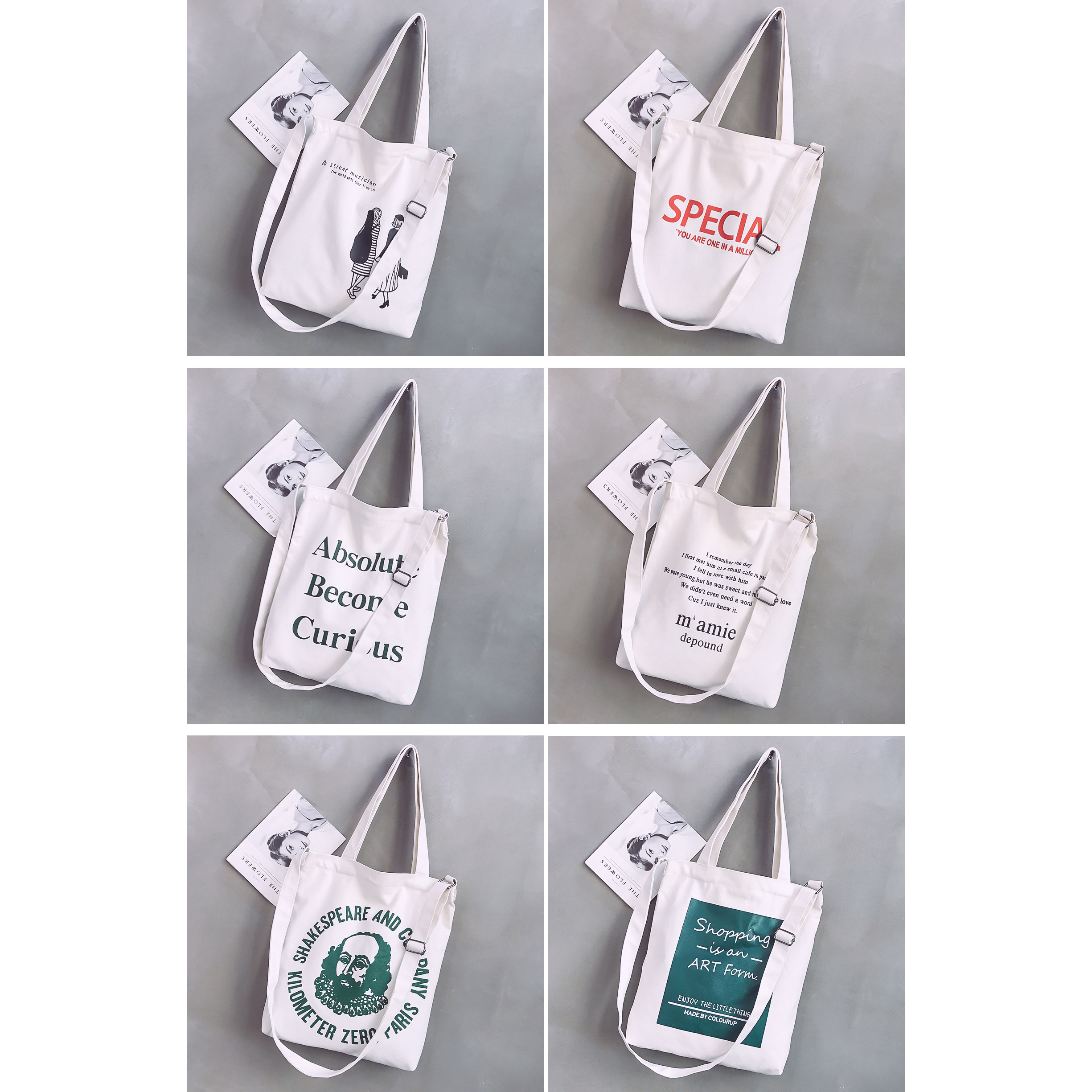 Canvas Bag for women 2020 new single-shoulder-in-the-bag college students class schoolbags Han version 100 hitch satchel bag