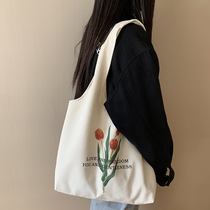 Bag Bag Woman Large Capacity Autumn Winter 2021ins Small Crowdsails Cloth Bag Day Department Artistic Single Shoulder Bag Vest Bag Cloth Bag
