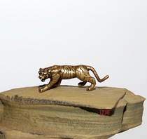 Handmade Tiger ornaments retro creative pure copper brass play twelve Zodiac town house Lucky Tiger solid gift