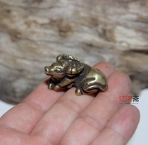 Pure Bronze Zodiac Bull Bronze Bull calf Tea darling Bronze Handlebar Piece Pendant Bull Pendant Solid Brass Buffalo Calf small swing piece