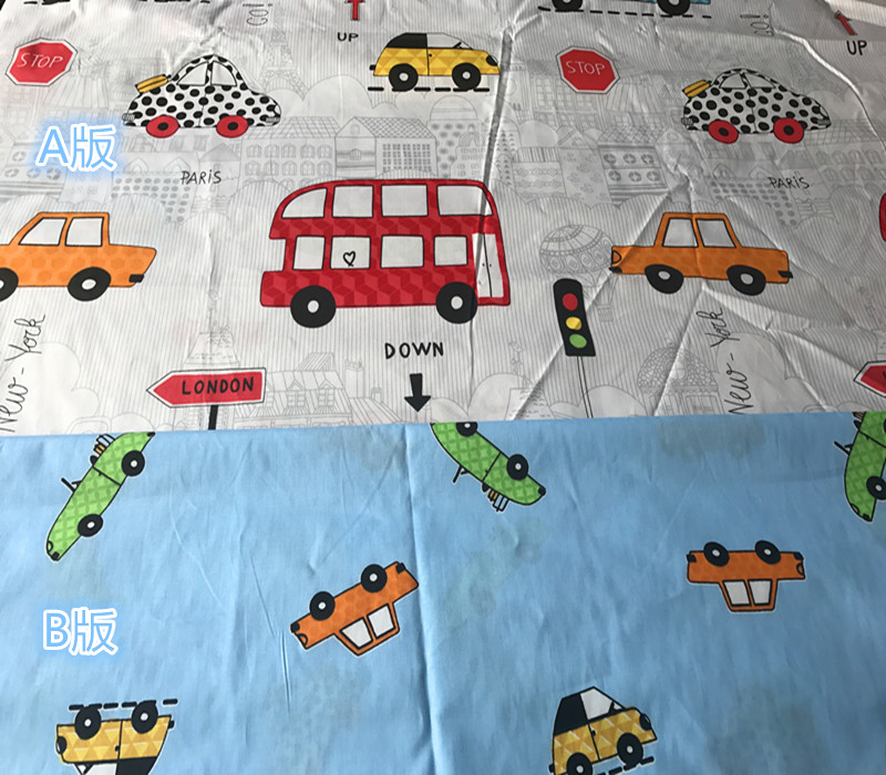 Mới bé bông vải chéo giường chăn gối vải vải DIY tay vải vương quốc xe hơi phim hoạt hình AB vải cotton trắng