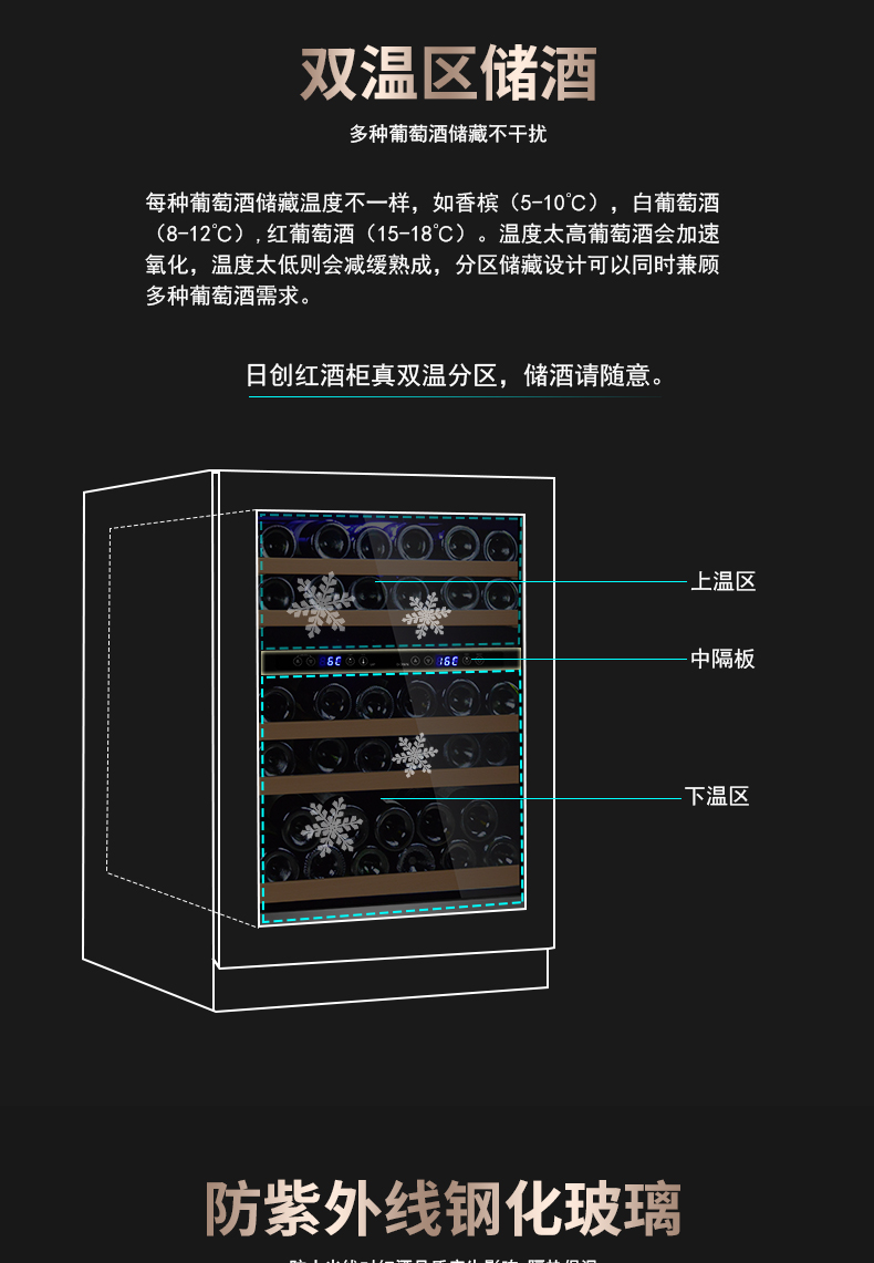 thùng đựng rượu 创 RC-H155 nhiệt độ không đổi rượu làm lạnh máy nén loại tủ gỗ rắn kệ nhà đá tủ rượu kệ đựng rượu bằng gỗ
