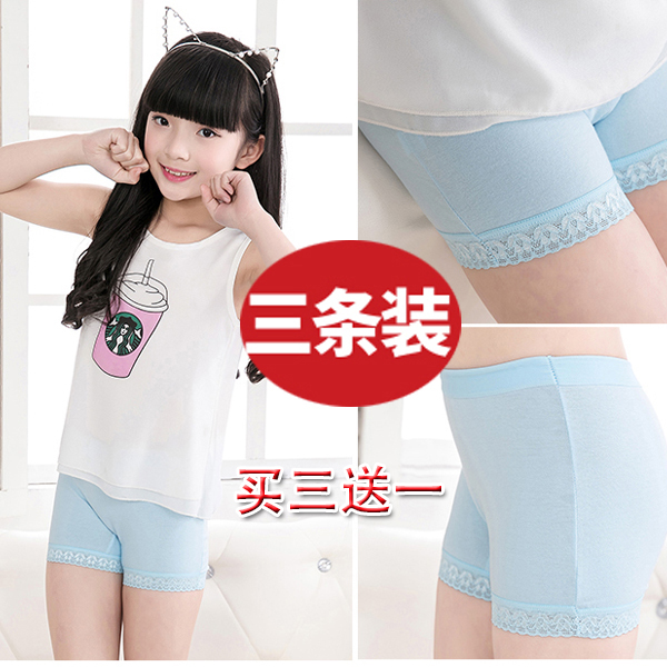 Xia girl safety pants anti-glare cotton boxer shorts children cotton girls underwear small middle and big children insurance pants