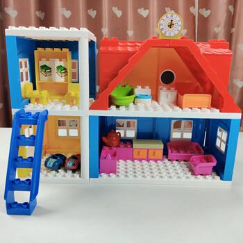 Abs large particle building blocks domestic high-quality large house assembly accessories children's furniture decoration building model construction