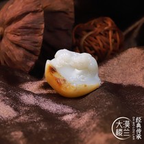 Authentic (Desert Loulan) Su Gong Xinjiang Hetian jade seed material white jade oil ointment send money boy natural jade pendant