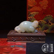 Authentic (Desert Loulan) Su Gong Xinjiang Hetian jade seed white Jade Lucky Pixiu natural jade pendant pendant