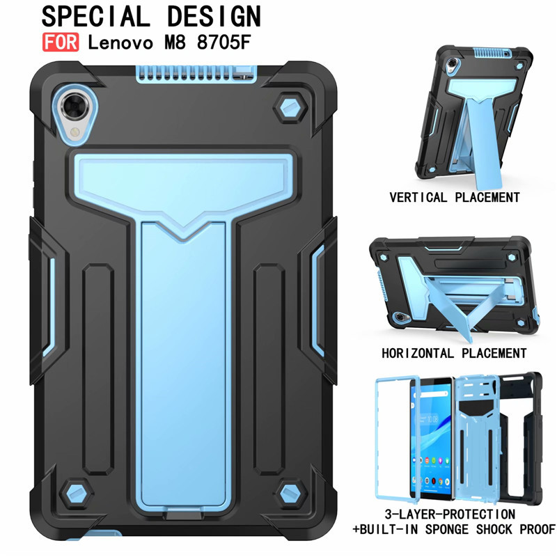 Suitable for Lenovo Lenovo Tab M8 Tb-8705F/N/X Leather Case Bracket Protective Case Soft and Hard Anti-Fall Protective Cover Shell Suitable for Lenovo Lenovo Tab M8 Tb-8705F/N/X Leather Case Bracket Protective Case Soft and Hard Anti-Fall Protective Cover Shell