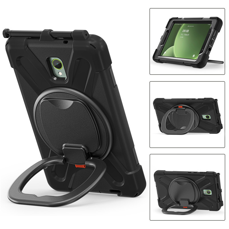Suitable for Samsung Galaxy Tab Active3 Protective Case 8inch Sm-T575 Leather Case Samsung Sm-T570 Satchel Protective Case Shoulder Strap Case