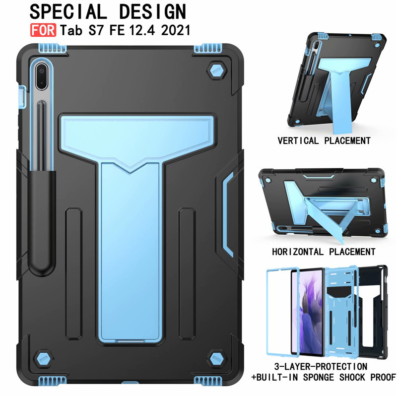 Suitable for Samsung Galaxy Tab S7Plus 12.4inch Sm-T970/T975 Stand Leather Case Protective Shell