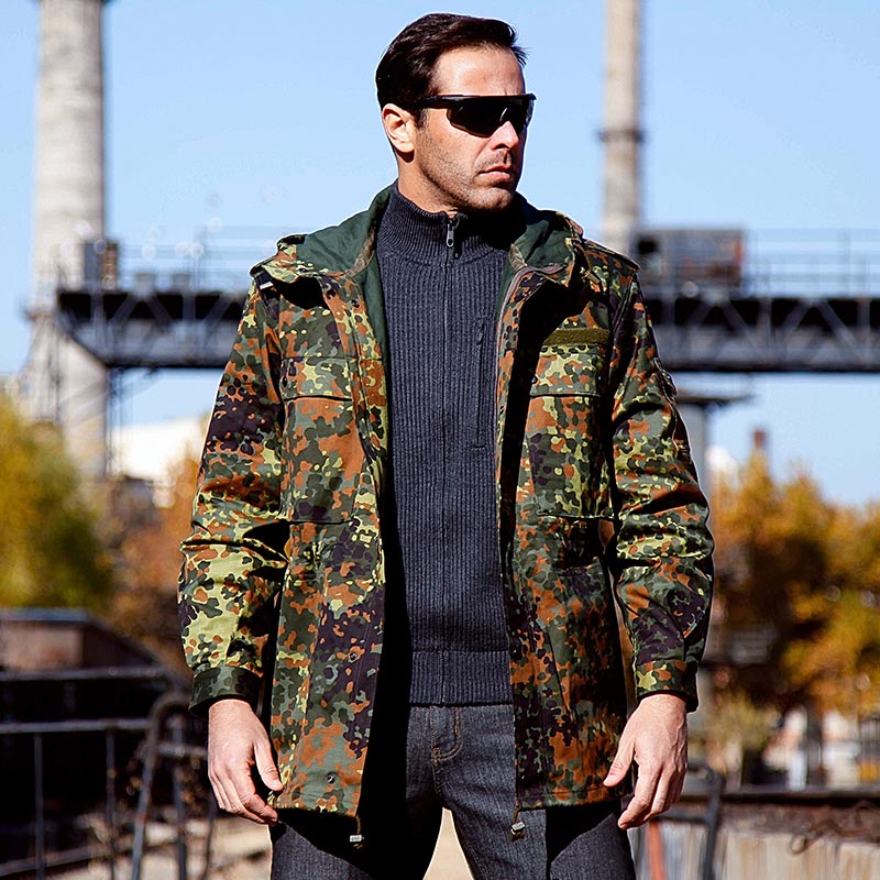 Germany Parka tactical trench coat field trench coat military fans outdoor training uniform male predatory character