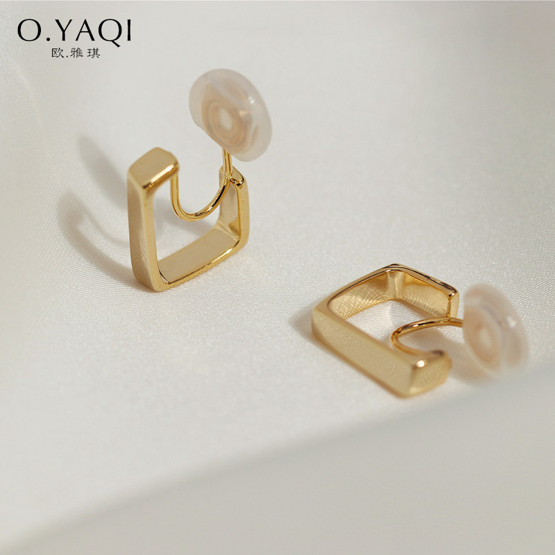 Feeling commuted design for female earrings with square earholes without earbuds