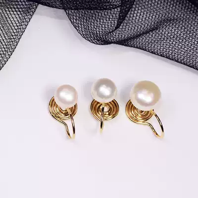 Temperament pearl mosquito coil plate transparent temperament without pierced ears U-shaped ear clip elegant without holes earrings ear jewelry female 0418