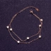 Thép mạ titan 18K màu vàng hồng hai lớp hình ngôi sao năm cánh vòng chân thời trang cổ trang sức nữ K004 lắc chân nữ handmade Vòng chân
