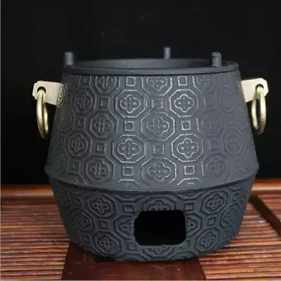 Japanese cast iron furnace high temperature energy saving exquisite classical relief carbon furnace black large capacity high-end atmospheric commercial