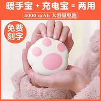 Handsome treasure charging mini cute student explosion-proof cartoon female plush portable small warm baby electric treasure electric warm treasure