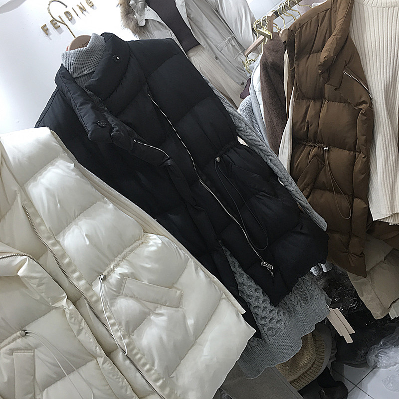 Hàn Quốc Dongdaemun 2018 quần áo thu đông Han Han mới quần áo cotton đứng cổ áo xuống áo vest cotton vai vest vest nữ mẫu áo khoác nữ đẹp 2020