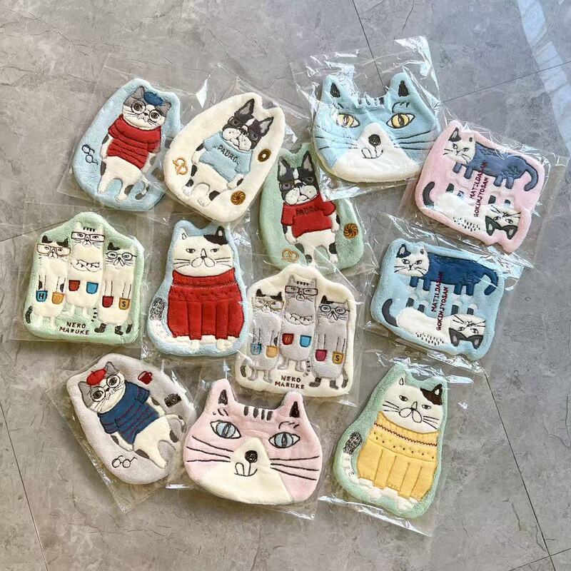 Japanese Kusuguru Genuine Cute Cartoon Hand Towel Hanging Type Quick-Drying Absorbent Soft Kitchen Bathroom 8556