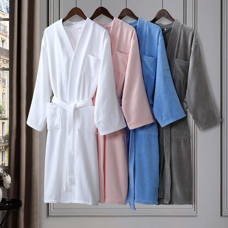 Hotel beauty salon special bathrobe men and women's dressing robe four seasons universal cotton spa bathclothesGuesthouse custom logo