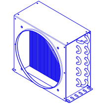 2~12 square copper tube aluminum foil heat exchanger is used as R290 hydrocarbon refrigeration air conditioning heat pump condenser or evaporator