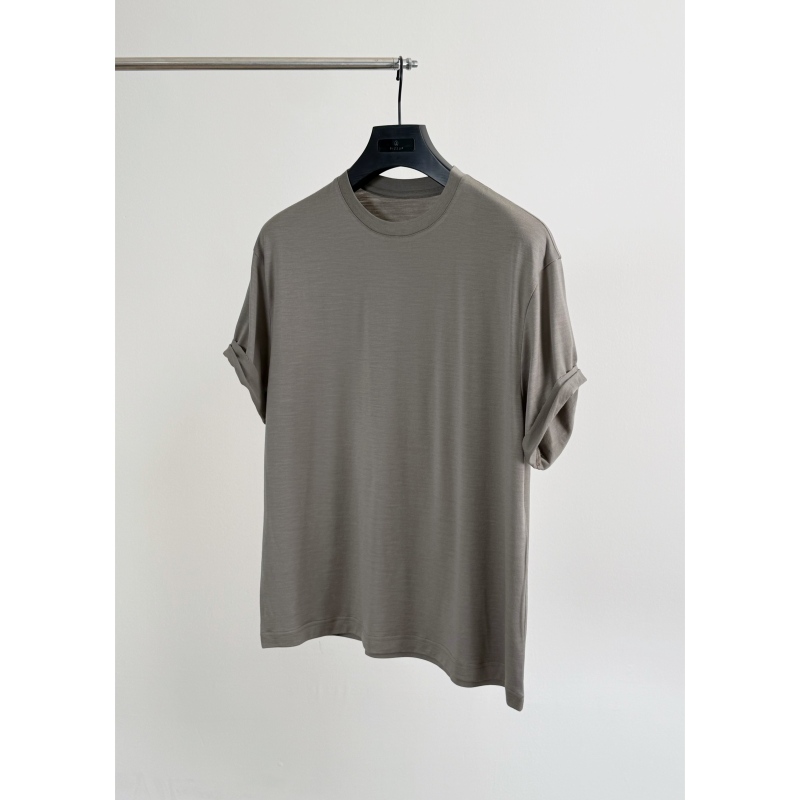 Rizzup German Southern Wool Yangzi 15.63 Micron Machine Washable Wool Cuffed Sleeve Tee Short-Sleeve T-Shirt Rizzup German Southern Wool Yangzi 15.63 Micron Machine Washable Wool Cuffed Sleeve Tee Short-Sleeve T-Shirt