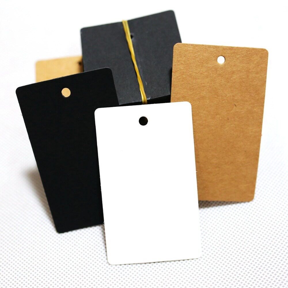 Square kraft paper hang tag blank card word card identification card handmade soap hang tag gift card 100 pieces