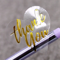 Transparent love gilding Thank You stickers paper stickers paper stickers gift stickers 300 price