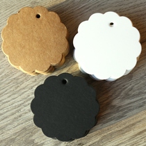 Lace round small label blank paper card word mood card handmade soap tag 100 pieces Price