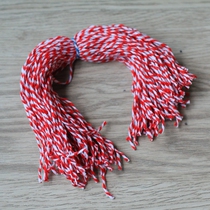 Red and white two-color Christmas tag rope decorative rope crab rope hanging tag matching rope 27cm 100 root